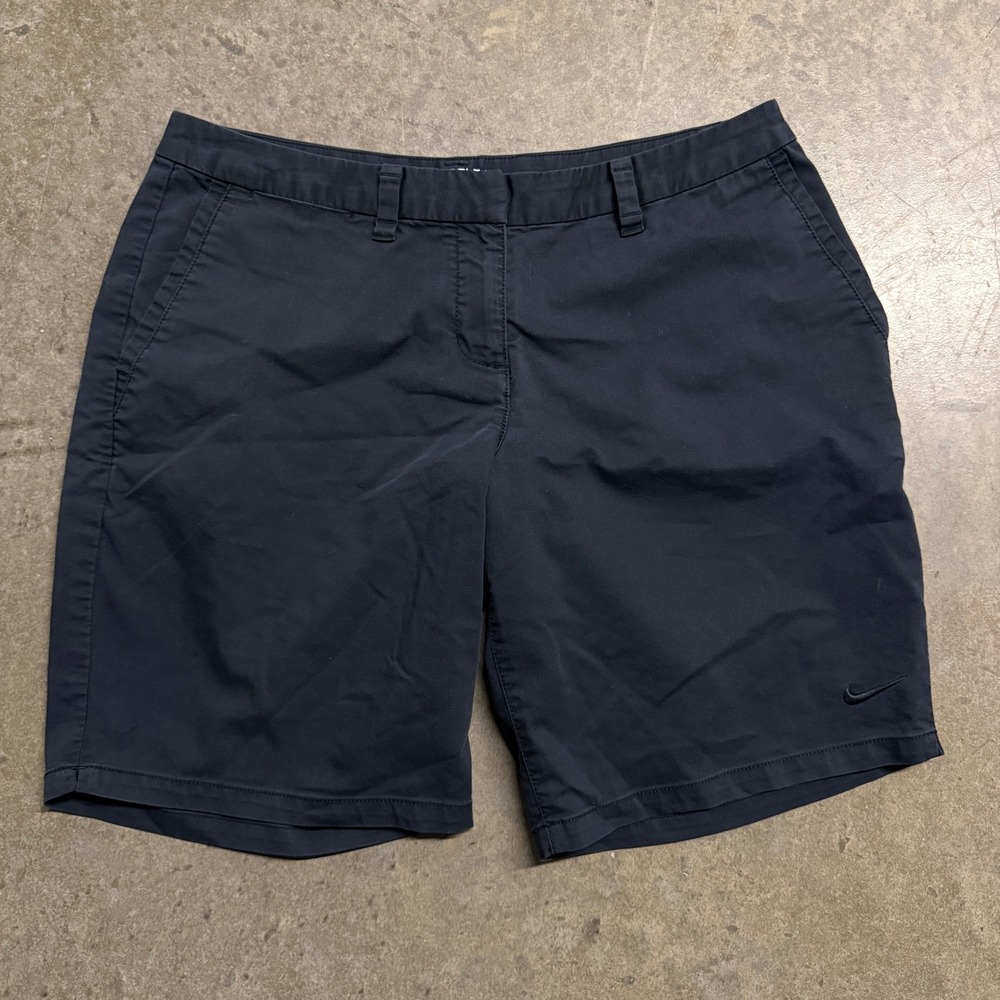 Nike Golf Dri-FIT Shorts Mens Black Flat Front Performance‎ Athletic 2499